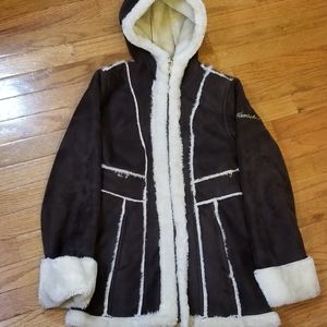 Winter coat Hemisphere Faux Fur Suade jacket
